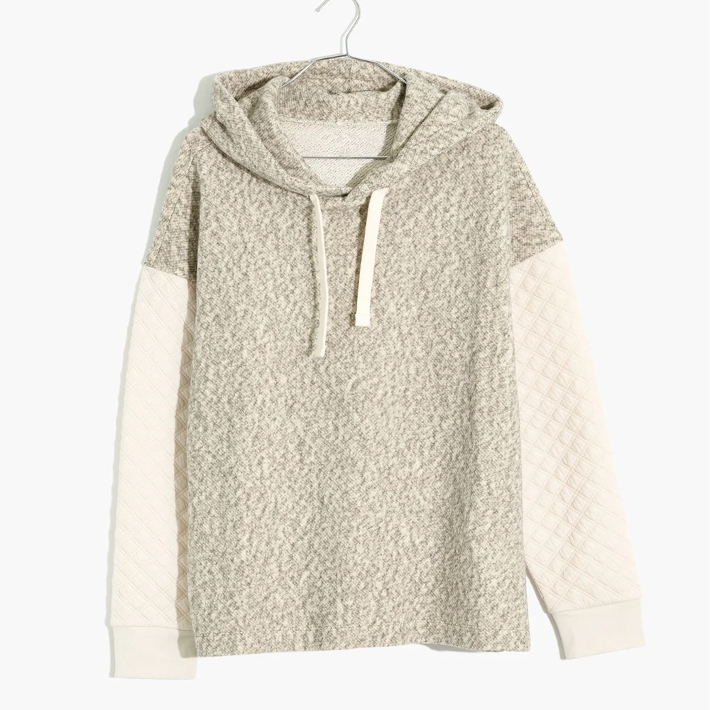 Madewell Textured Gray and Cream Knit